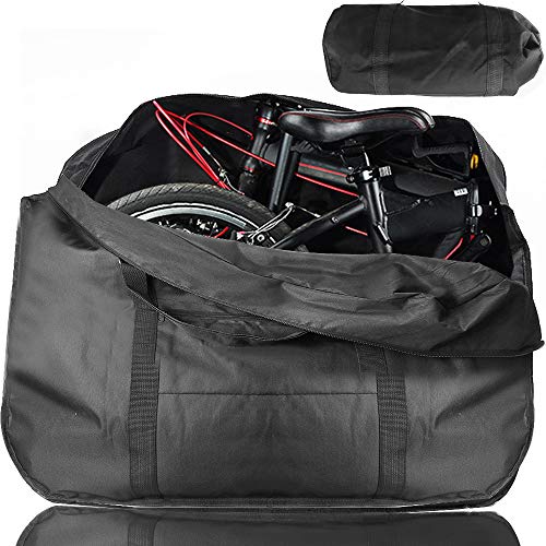 ODSPTER Fahrrad Transporttasche Klapprad Tasche Tragetasche Fahrrad Transport Abwahrungstasche für 14'- 20' Faltrad (schwarz)