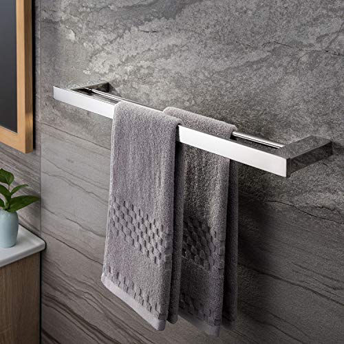 ZUNTO Handtuchhalter Doppelt Handtuchstange Edelstahl 60cm Bad Badetuchhalter Wandmontage,Chrom