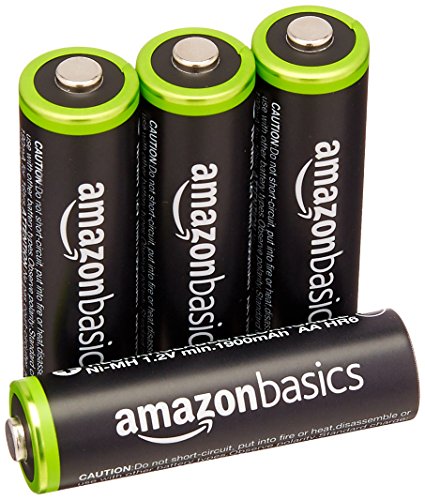AmazonBasics Vorgeladene Ni-MH AA-Akkus - Akkubatterien (1.000 Zyklen, typisch 2000mAh, minimal 1900mAh) 4 Stck (Äußere Hülle kann von Darstellung abweichen)