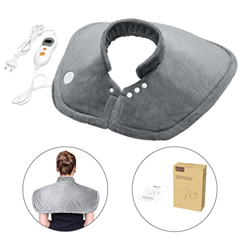 MARNUR Wärmekissen Heizkissen mit Abschaltautomatik und SchnellwärmeFunktion für Nacken Schultern und die obere Rückenpartie