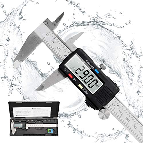 Messschieber Digital Schieblehre, Orthland 150mm Hochpräzise Elektronische Edelstahl Meßschieber mit LCD Display Spritzwasserdicht Staubdicht mit Ersatzbatterie Messwerkzeuge für Haushalt & Industrie