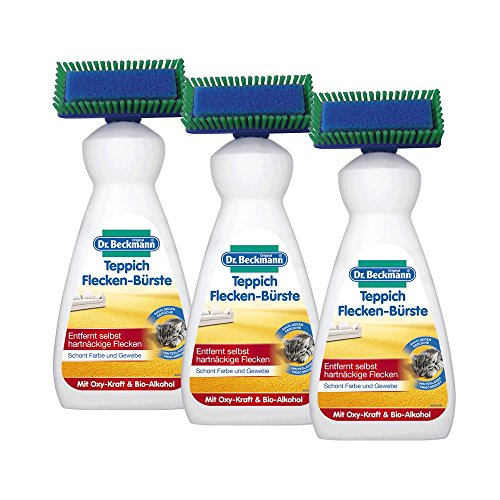 3 x Dr.Beckmann Teppich & Flecken-Bürste / je 650ml/ Mit Oxy-Kraft und Bio-Alkohol/ Teppichreiniger