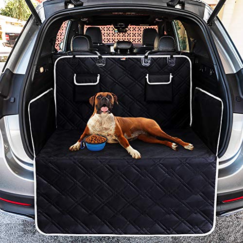 Toozey Völliger Kofferraumschutz für Hund - Reißfeste&Wasserdichter Quilted Kofferraumdecke Hundedecke Auto mit Seitenschutz Schützt den Kofferraum und die Stoßstange vor Schmutz, Kratzern und Haaren