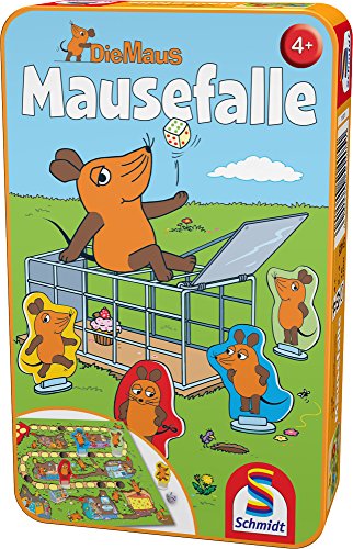 Schmidt Spiele 51405 Maus, Mausefalle in Metalldose, Reisespiel