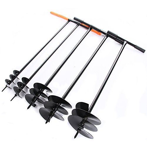 rg-vertrieb Handbohrer Erdbohrer Erdlochbohrer Pflanzbohrer Schwarz 5 Durchmessern zur Auswahl