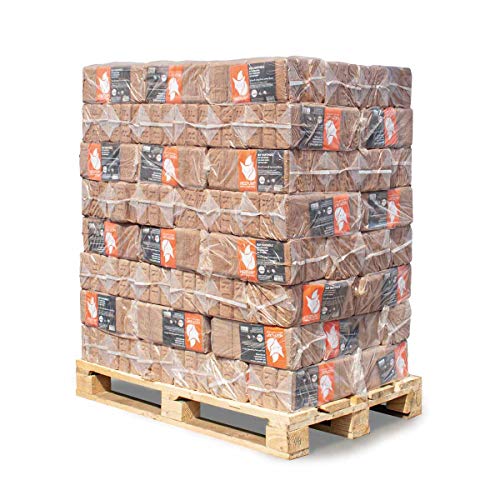 PALIGO Holzbriketts Ruf Laubholz Buche Birke Erle Kamin Ofen Brenn Holz Heiz Brikett 10kg x 96 Gebinde 960kg / 1 Palette Heizfuxx