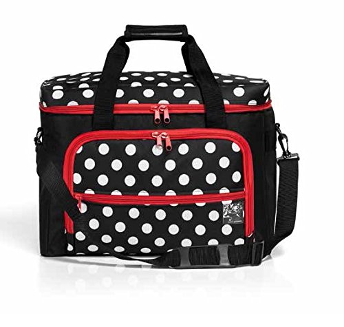 PRYM Nähmaschinen Tasche Polka Dots, schwarz/rot/weiß