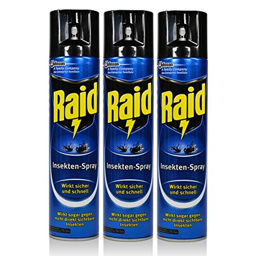 3x Raid Insekten-Spray 400 ml - Wirkt sicher und schnell