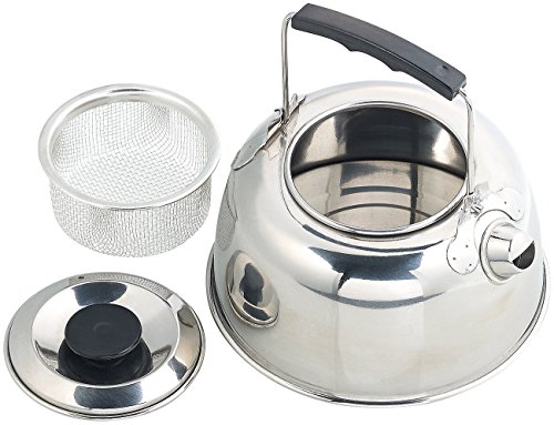 Semptec Urban Survival Technology Wasserkessel: Camping-Kessel aus Edelstahl mit Tee-Sieb und isoliertem Griff, 0,7 l (Campinggeschirr-Wasserkessel)