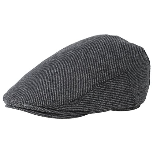 ArtiDeco Barett Cap Herren Schiebermütze Gatsby Schirmmütze Newsboy Flat Cap Baskenmütze 1920 Stil Gatsby Kostüm Accessoires (Schwarz, M)