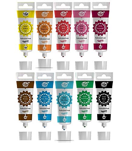Rainbow Dust ProGel Professionelle Lebensmittelfarbe Gelfarbe - Lieblingsfarben 10 Farben