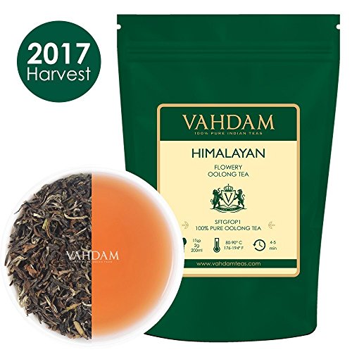 Himalaya Blumige Oolong Teeblätter, exklusiver Loose Leaf (Lose Blätter) Oolong Tee - Handgepflückter Oolong zum Abnehmen, ein perfekter täglicher Loose Leaf Oolong Tee, 100g (50 Tassen)