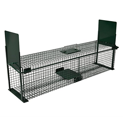 Moorland Safe 5007 extra große Lebend-Falle 100x25x25 cm als Marder-Falle, Katzen-Falle, Fuchs-Falle mit 2 Eingängen