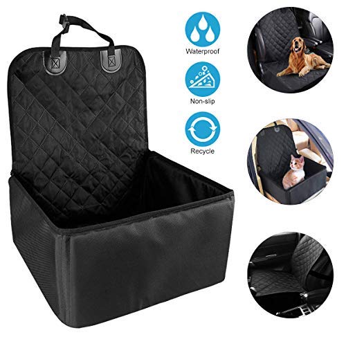 Hunde Autositz, Zaeel Hund Autositz Wasserdichtes Breathable Haustier-Autositz mit Sicherheits-Leine, Tragbare Reise-Auto-Fördermaschine-Tasche für Haustier(18*18*22 Inch)