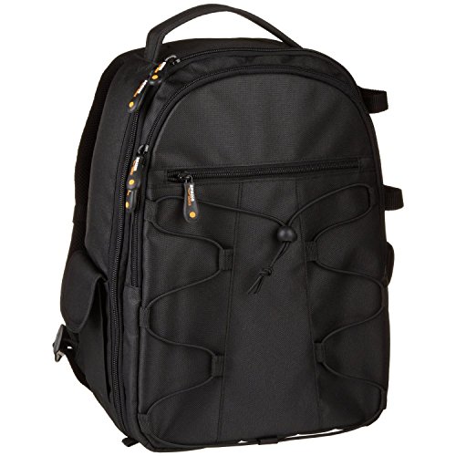 AmazonBasics DSLR-Kamerarucksack für Spiegelreflexkameras und Zubehör schwarz
