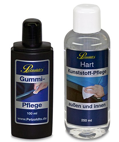 Petzoldts Premium Kunststoff- und Gummi-Pflege Set für Auto, Motorrad, Camping, Hobby