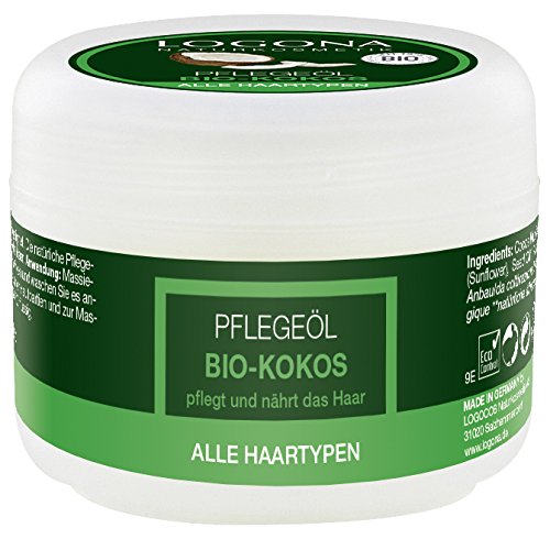 LOGONA Naturkosmetik Pflegeöl Bio-Kokos, Für alle Haartypen geeignet, Pflegt und nährt das Haar, Vegan, 45 ml