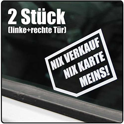 Nix verkaufen, nix Karte, Meins! 12,5 x 10 cm IN 15 FARBEN - Neon + Chrom! Sticker Aufkleber