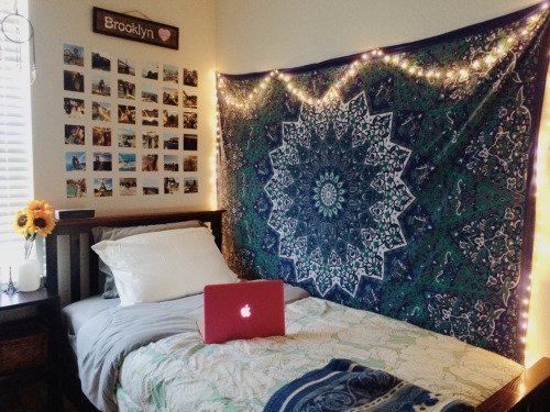 Craftozone Multicolored Mandala Tapestry Indian Wall Hanging, Bed Sheet, Comforter Picnic Beach Sheet, Quality Hippie