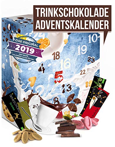 Trinkschokolade Adventskalender Schokolade zum Trinken I Trinkschokolade Probierpacket für eine köstliche Adventszeit I leckere Portionsbeutel