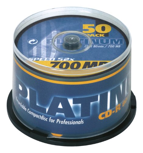 Platinum CD-R 700 MB CD-Rohlinge (52x Speed, 80 Min) 50er Spindel