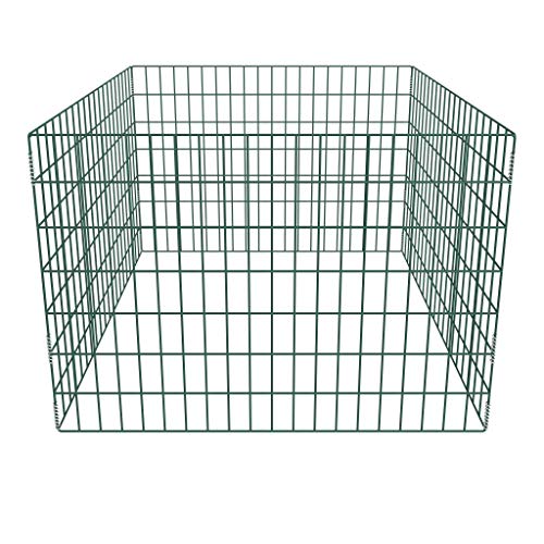 Festnight- Metall Zaun Drahtgeflecht Gartenzaun Gitterzaun Zaunelemente für Gartenkomposthaufen Quadratmaschenzaun Stahl 100 x 100 x 70 cm
