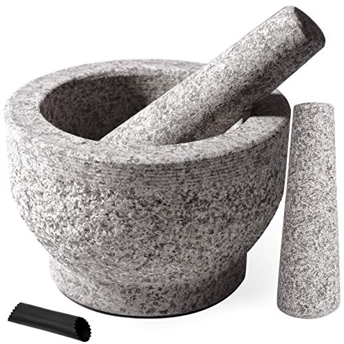 Tera Mörser & Stößel Set Gewürzmörser Mörser mit Schlegel