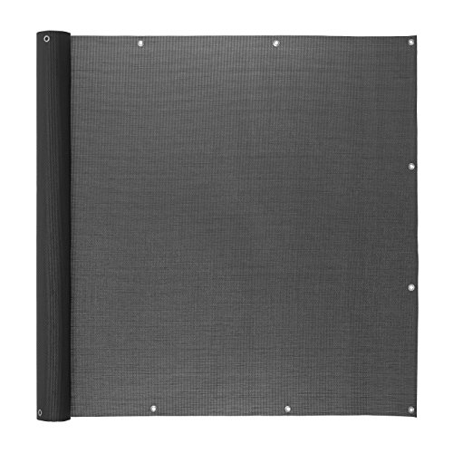 Balkonumspannungen Balkonverkleidung Sichtschutz Balkonbespannung Balkon Windschutz Balkonstoff VENTANARA (600 x 90 cm, Anthrazit)