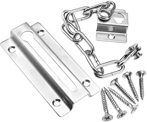 Türkette Türsicherungskette Sicherheitskette Tür Schloss Chrome mit Schrauben