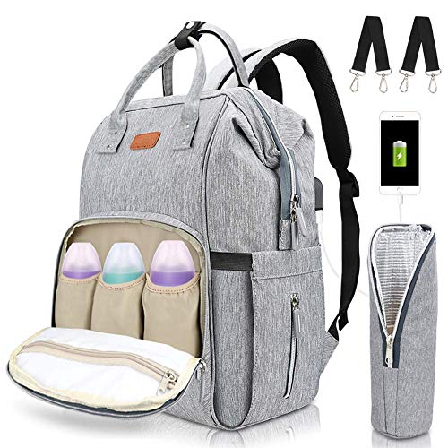 Telgoner Baby Wickelrucksack, Wickeltasche, Multifunktional Groß Kapazität Oxford Babytasche Rucksack für Unterwegs (Baby Wickelrucksack-A)