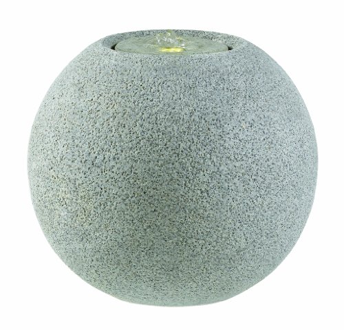 Esteras 8512320741 Fountainslite Stone Garden Fountain, Meco 41, granite grey, Ø 41 x H 36 cm