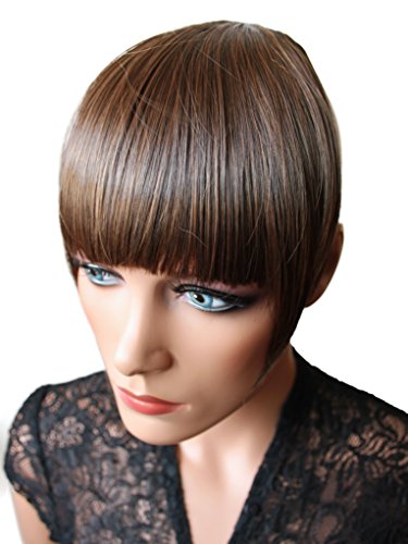 PRETTYSHOP Clip In Extension seitlicher Pony Stirnfransen Haarteil Natürlich Haareinsatz Farben Variaton