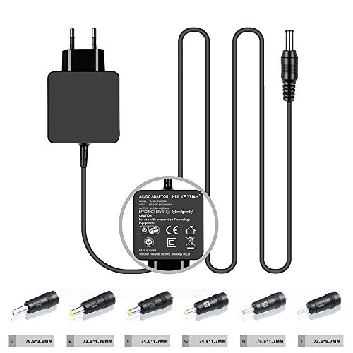 [TUV GS] HKY Universal Netzteil 9V DC Ladegerät Ladekabel für VTech-Lerncomputer, Tablet Netbook Pad TrekStor Volks-Tablet VT10416-1, Odys Tablo, Wintab 10, Xpress, DVD Spieler, Lautsprecher, Medela Pump in Style