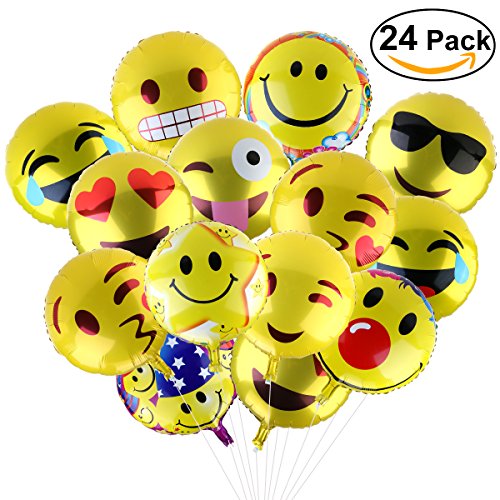 BESTOMZ Party Luftballons Gesichtsausdruck Balloons für Party Zur Dekoration, 45cm (24 Stück)