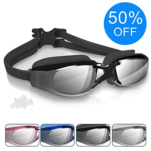 Arteesol Schwimmenbrille für Erwachsene Swimming Goggles 100% UV-Schutz Schwimmenbrillen für Herren und Damen Anti-Fog 180° Panoramasicht mit Schutzhülle und Ohrstöpsel