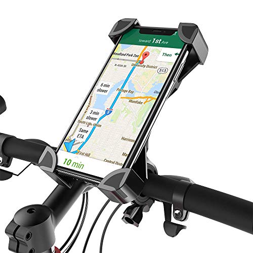 (2018 Neue Version) Fantigo Handyhalterung Fahrrad, Handyhalter Fahrrad Motorrad Universal 360°Drehbarem telefonhalter Fahrrad Fahrrad-Lenker Handyhalter Für for iPhone Android GPS Other Devices（4.0-6.5 Zoll）(Schwarz)