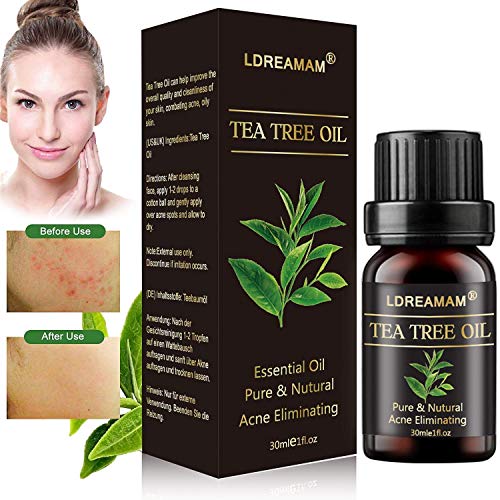 Teebaumöl,Akne Öl,Acne Serum,Anti-Akne-Behandlung,Ideal Gegen Unreine Haut,Anti Pickel,Gegen Akne,Entzündungshemmend,Antibakteriell, Hautsympathisch