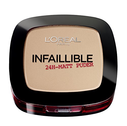 L'Oréal Paris Infaillible Puder, 225 Beige/Kompaktpuder für das perfekte Finish & bis zu 24h Halt/Hautschonendes Powder für alle Hauttypen/1 x 9 g
