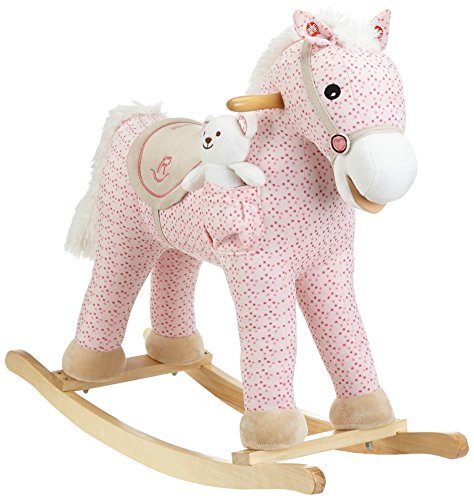 Milly Mally Pony Schaukelpferd Schaukelspielzeug mit Soundeffekten, Rosa