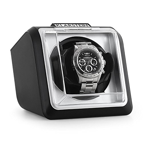 Klarstein 8PT1SR • Uhrenbeweger • Uhrendreher • Uhrenbox • Uhrenkasten • für 1 x Automatikuhr • Links-Rechts-Lauf • vorprogrammierter Drehrhythmus • für Armbandlängen von 170 - 202 mm • schwarz