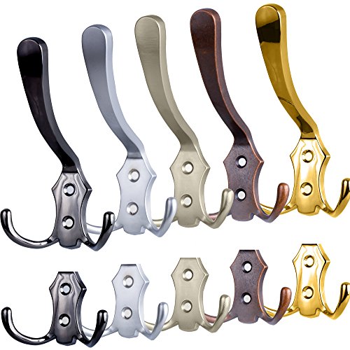 5 Kleiderhaken Garderobenhaken Haken Wandhaken LANG CHROM MATT