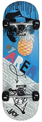 Area Kinder Skateboard Cool Pineapple, 28' / für Mädchen und Jungen ab 6 Jahren / 71 x 20 cm