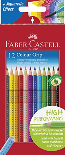 Faber-Castell 112412 - Buntstifte Colour Grip, 12er Kartonetui