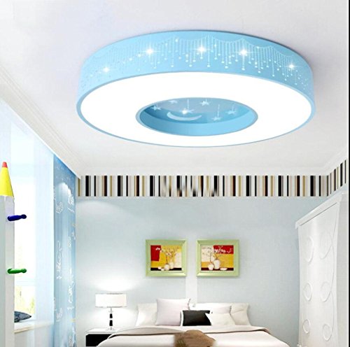 GFFORT Kinderzimmerlampe LED-Deckenleuchte für Jungen und Mädchen und Begrüßungsräume Licht Energie Licht Star Moon Auge Pflege Kinderlampen (400mm * 90mm), weißes Licht , A