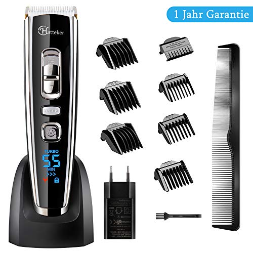 Haarschneidemaschine Profi 11 in 1 Haar und Bartschneider Set USB Haarschneider Maschine für Akku-und Netzbetrieb Männer Rasierer Haare Haartrimmer mit Keramik-/Titaniumklingen mit 7 Kammaufsätzen
