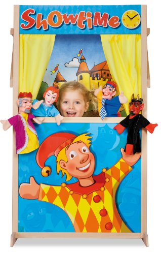 Eichhorn 100002586 - Stand-Kasperltheater - teilmontiert - 27,5 x 64 x 110 cm, Buchenholz