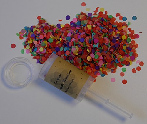 die gudn Konfetti Kanönle (6 Stück / Confetti-Push-Pop) für jeglichen Anlass (Hochzeit, Geburtstag, Silvester und sonstige Partys)
