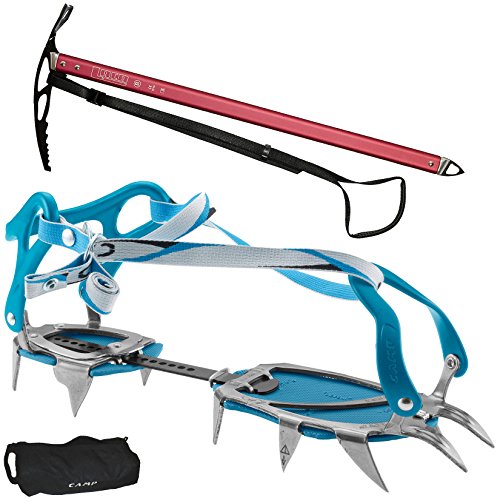 Camp Steigeisen Stalker Universal 2017 Blue + Steigeisentasche + Eispickel Mondo von LACD 55cm