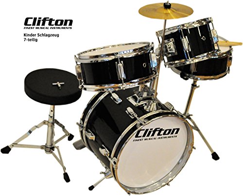 Clifton Junior Kinder Schlagzeug Drum Set inkl. Hocker und Sticks
