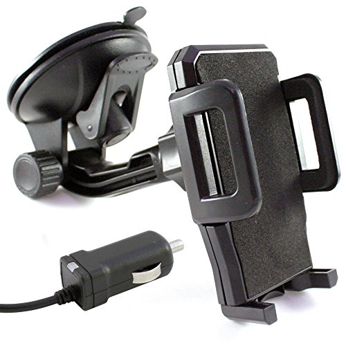 DeineHuelle KFZ Power Set für Huawei P10 lite / P9 lite/Mate 10 lite/Mate 9 lite/Mate 8 + 7 + S / P8 + lite + 2017 / Y7 / Y6 + Pro + 2017 / Y5 / Y3 / Y625 / Auto Halterung + KFZ Schnellladekabel